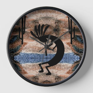 Reloj Mosaico del desierto del suroeste de Kokopelli