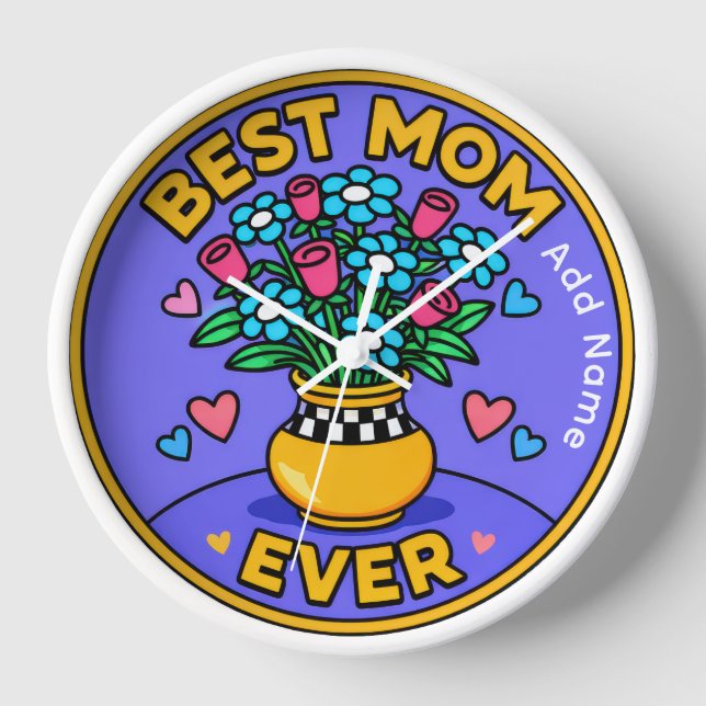 Reloj Mother's Day 10" Round Wall Clock (Anverso)
