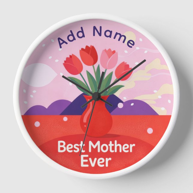 Reloj Mother's Day 10" Round Wall Clock (Anverso)