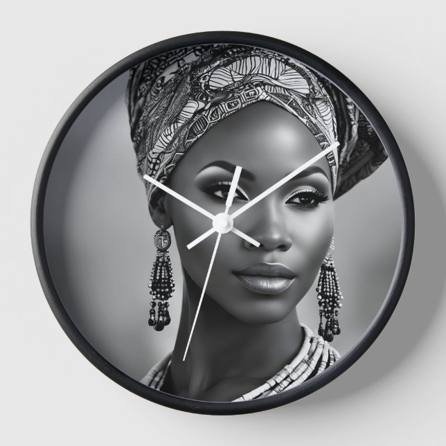 Reloj Mujer africana hermosa (Anverso)