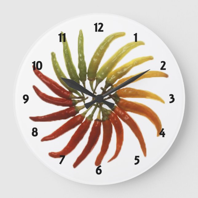 Reloj multicolor de los pimientos picantes (Anverso)