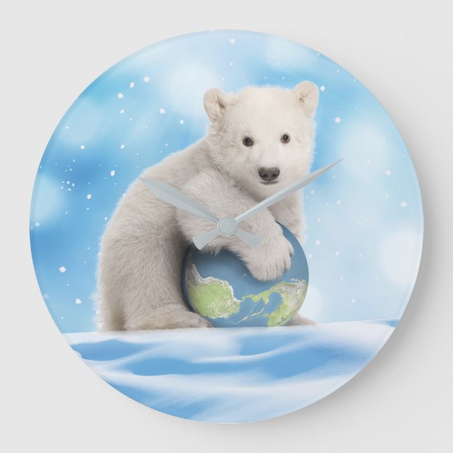 Reloj mundial del oso polar ártico (Anverso)