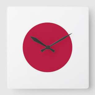 Reloj mural con bandera de Japón