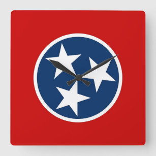 Reloj mural con bandera de Tennessee, Estados Unid
