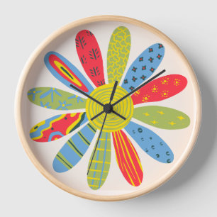 Reloj Muro de flor en mosaico