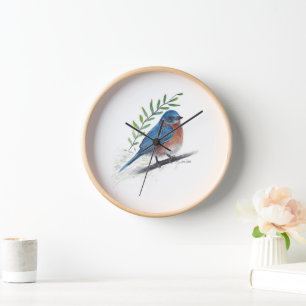 Reloj Muro de la decoración del hogar Bluebird