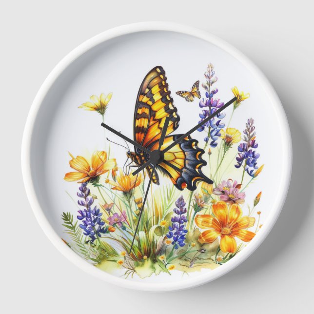 Reloj Muro de la mariposa (Anverso)