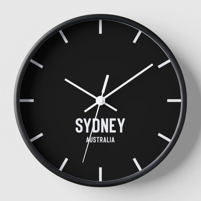 Reloj Muro de la sala de prensa de Sydney Time Zone (Anverso)