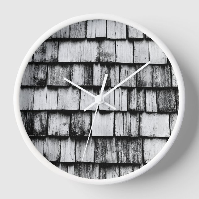 Reloj Muro de tablero de madera de viejo (Anverso)