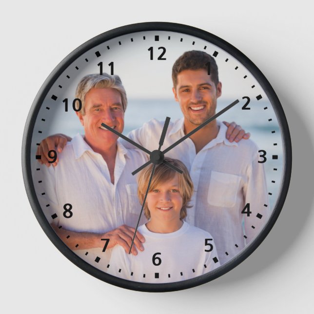 Reloj Muro fotográfico de la familia del Personalizado d (Anverso)