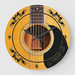 Reloj musical de guitarra acústica