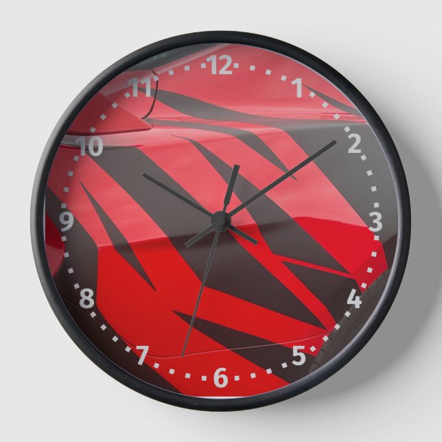 Reloj Mustang Clock Red and Black (Anverso)