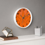 Reloj Naranja de diseño Art Deco<br><div class="desc">Diseño deco de arte de reloj de pared que puedes personalizar con cualquier texto que elijas. Si necesita ayuda para personalizar,  póngase en contacto con nosotros a través del enlace de esta página. Reloj Art Decco</div>