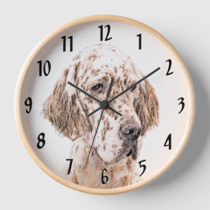 Reloj Naranja de Inglaterra Belton Pintura de Perro Arte