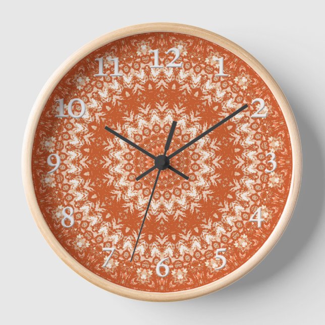 Reloj Naranja mandala. (Anverso)