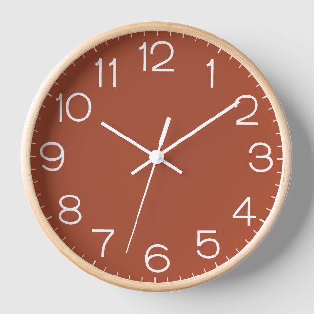 Reloj Naranja quemado sólido (Anverso)