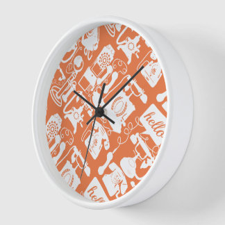 Reloj Naranja retro o cualquier patrón de teléfono de co