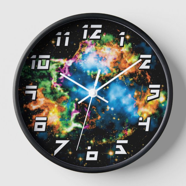 Reloj NASA Cassiopeia A Supernova Colorful Space (Anverso)