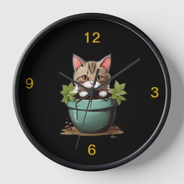 Reloj Naughty Kitty Clock (Anverso)