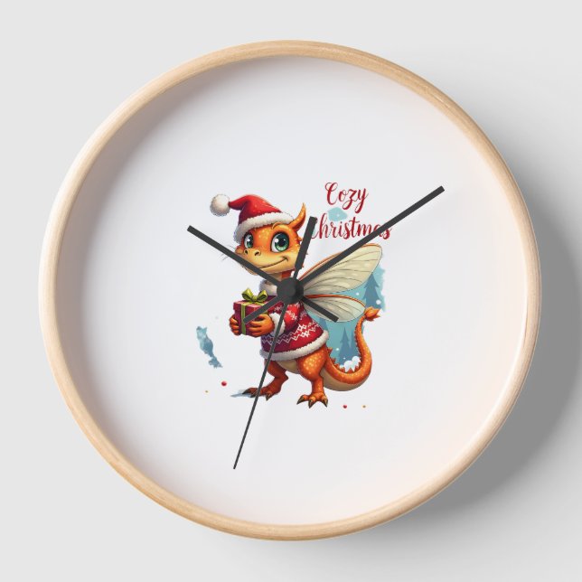 Reloj Navidades acogedores de libélula (Anverso)