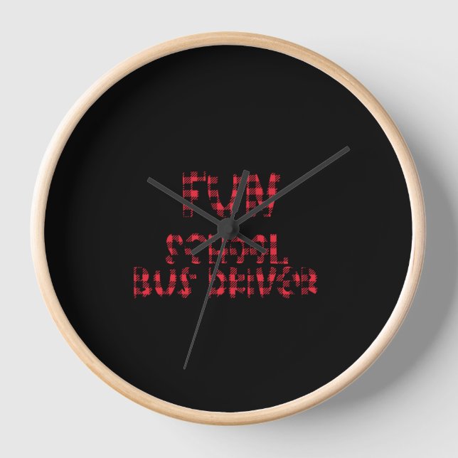 Reloj Navidades chofer de autobús escolar, escolar (Anverso)
