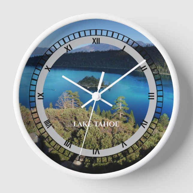 Reloj Navidades de Souvenir del Lago Tahoe California Wh (Anverso)