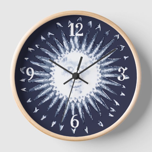 Reloj Navy Blue Sun Starburst Antique Antropomórfico (Anverso)