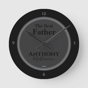Reloj negro con las palabras "El mejor padre" y no