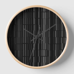 Reloj Negro Plateado Blanco Moderno