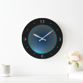 Reloj negro redondo con reloj de pared de la cara