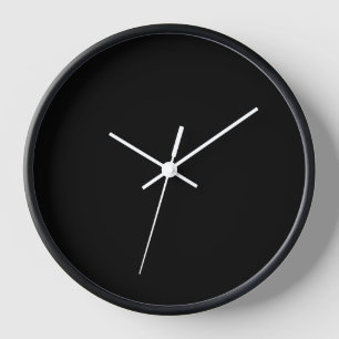 Reloj negro sólido negro simple simple elegante
