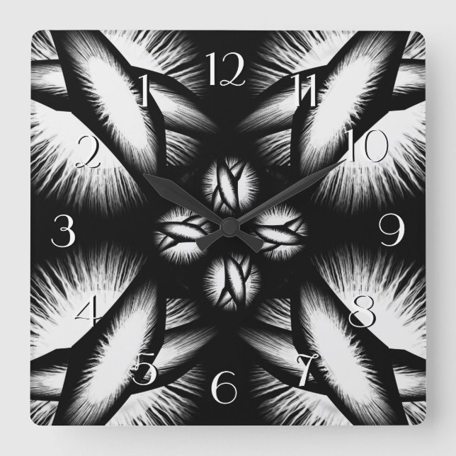 Reloj negro y blanco hacia atrás (Anverso)