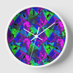 Reloj Neon abstracto. mantel