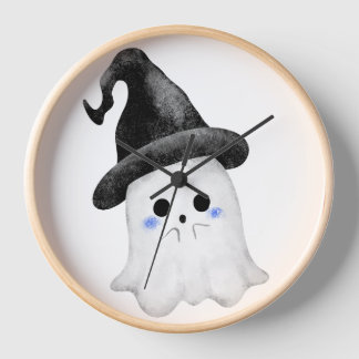 Reloj Neon Ghost Clock – Spooky Glow-In-The-Dark Wall Cl