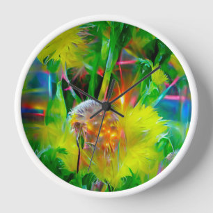 Reloj Neon Glow Dandelions en Dream Garden