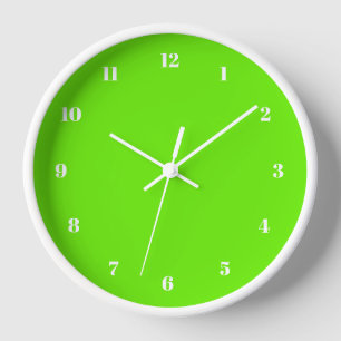 Reloj Neon Green Wall Clock Personalizado - Elegir color