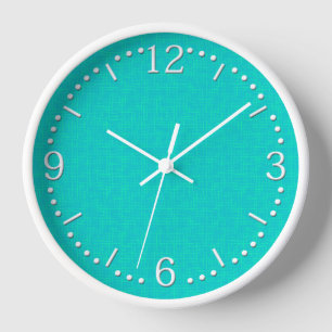 Reloj Neon turquesa texturado.
