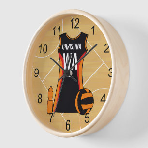 Reloj Netball personalizado único