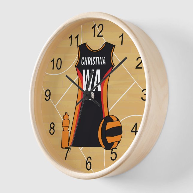 Reloj Netball personalizado único (Ángulo)