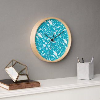 Reloj Niño Cualquier color moderno Fox Woodland Pattern