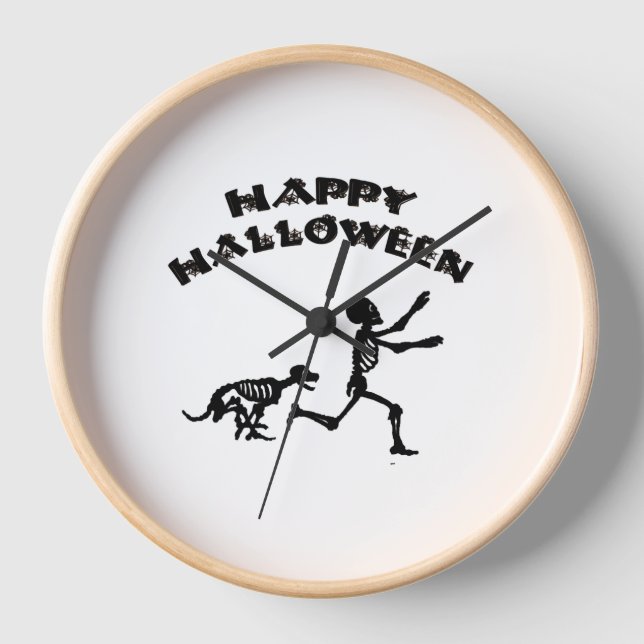 Reloj Niño y perro de Halloween (Anverso)