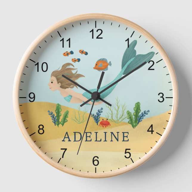 Reloj Niños Chicas de sirenas de océano mágicas y adorab (Anverso)