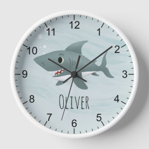 Reloj Niños Cute Blue Ocean Shark Nids Nursery