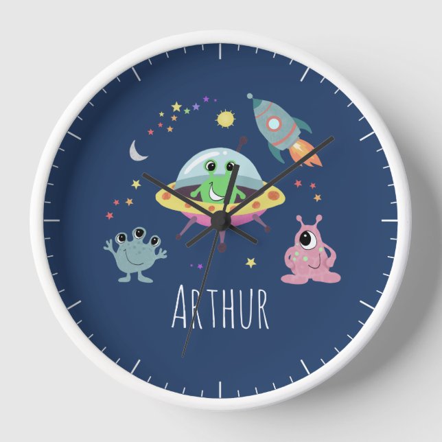 Reloj Niños espacio reducido Alien Personalizado niños h (Anverso)