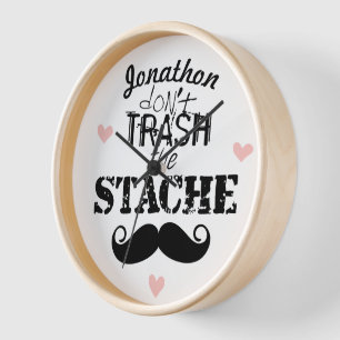 Reloj No destrocen el bigote de bigote retro hipster