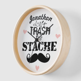 Reloj No destrocen el bigote de bigote retro hipster