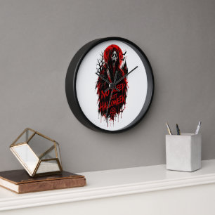 Reloj No dormir solo grito de Halloween Diseño gótico de