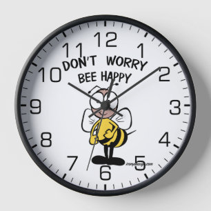 Reloj No se preocupe la abeja feliz