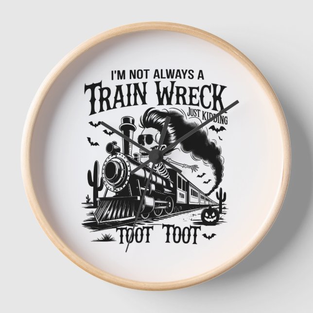 Reloj No siempre soy un Halloween del accidente de tren (Anverso)
