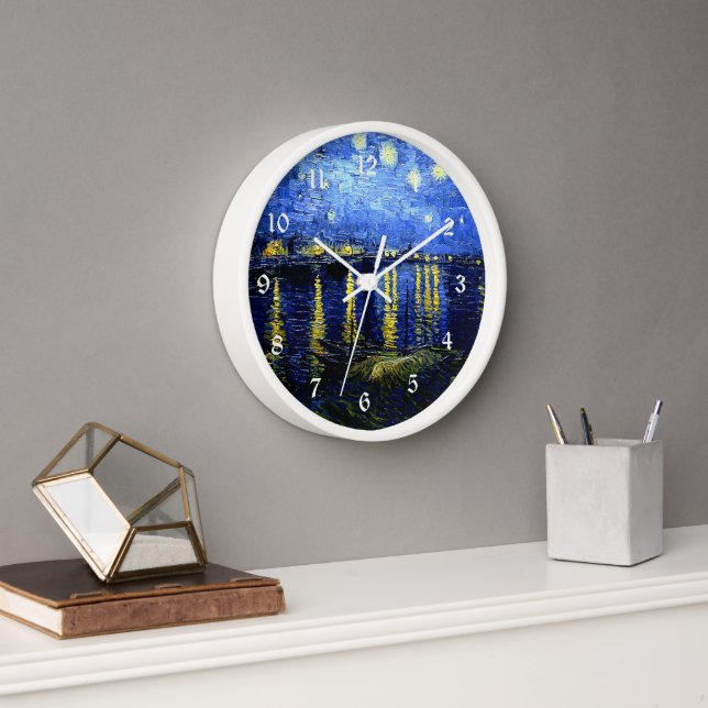 Reloj Noche estrellada sobre el Ródano por van Gogh (Oficina)